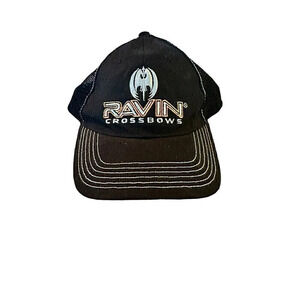 Ravin Crossbow Archery Bow Logo Printed Baseball Cap Black Hat Adult Size